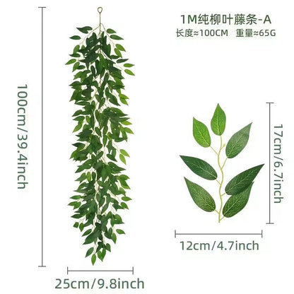ItalianStyle Silk Ruscus Garland  Lush Hanging Greenery For Home  Event Decor 3