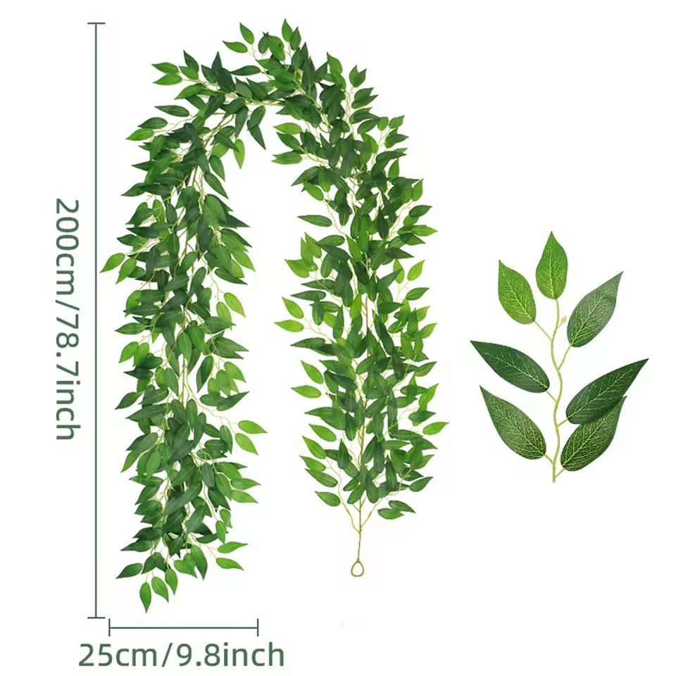 ItalianStyle Silk Ruscus Garland  Lush Hanging Greenery For Home  Event Decor 7