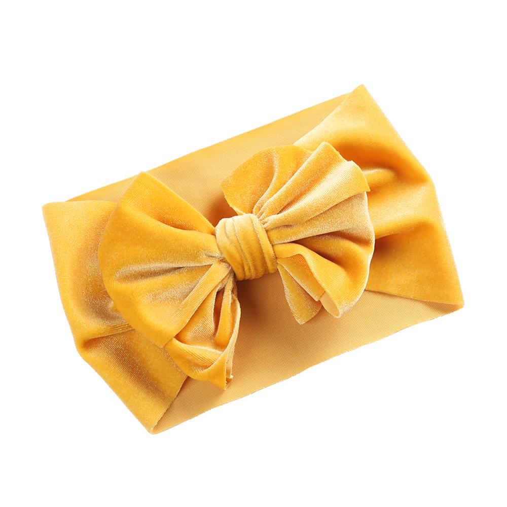 Handmade Elastic Hair Bands Solid Velvet Baby Bow Winter Headband For Newborn Boys Girls Boutique V 13