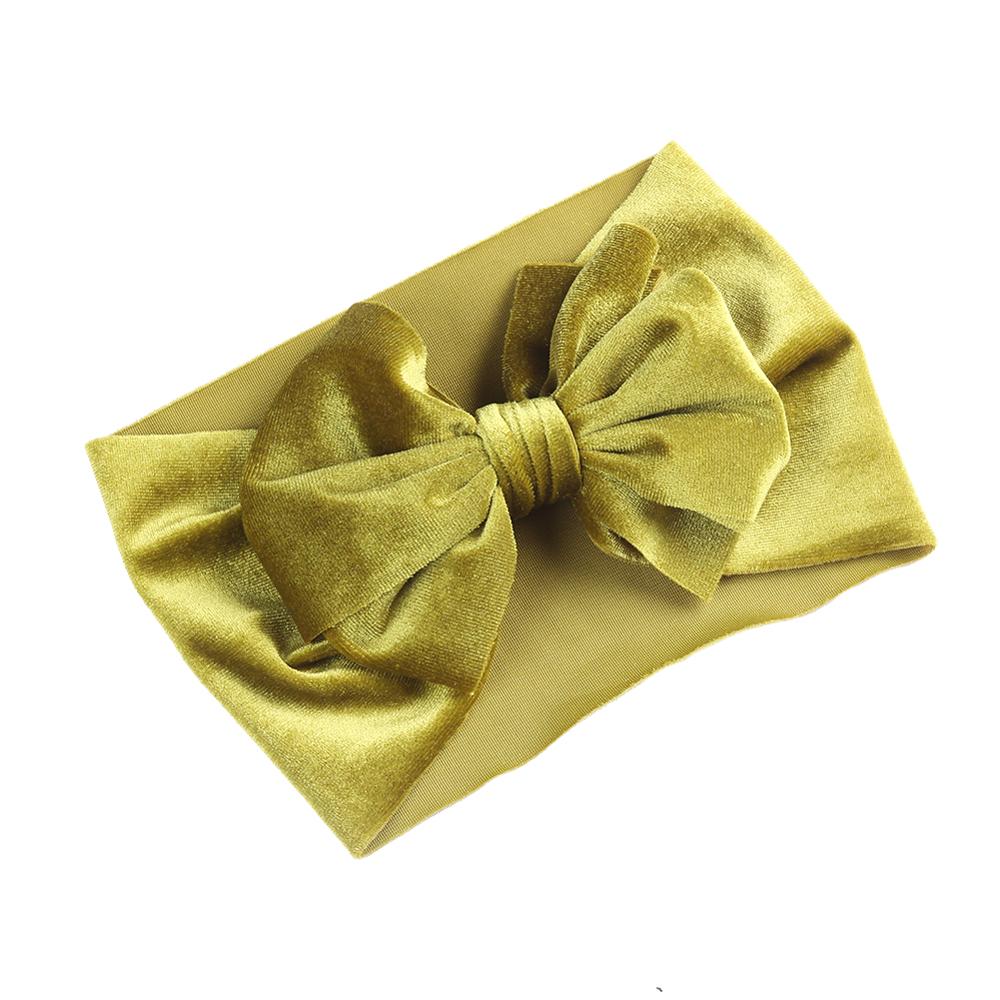 Handmade Elastic Hair Bands Solid Velvet Baby Bow Winter Headband For Newborn Boys Girls Boutique V 18