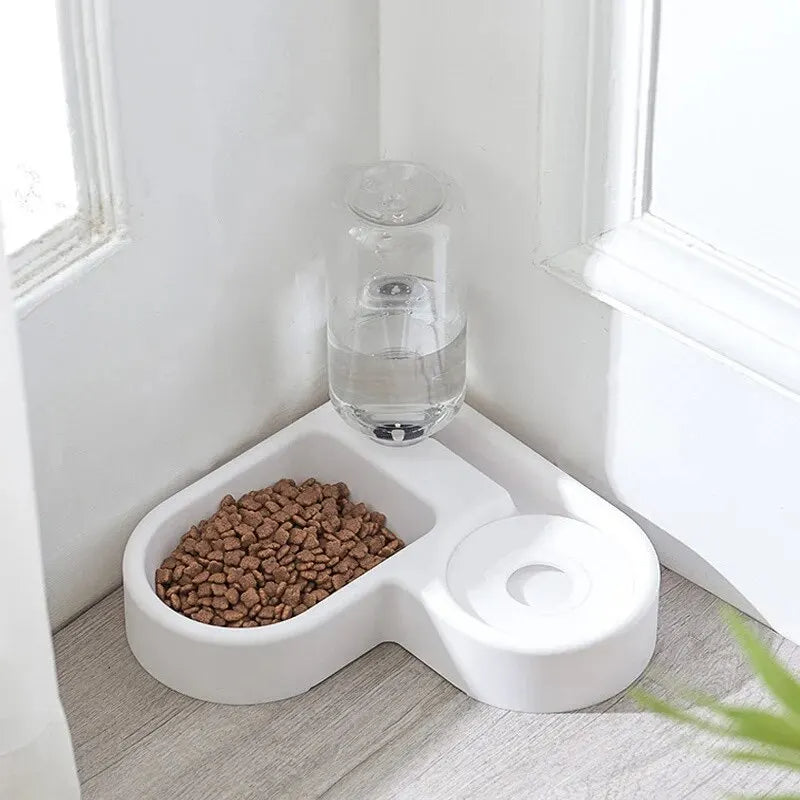 Love Multi-functional Pet Bowl Automatic Drinking and Feeding Basin Dual-use Multi-functional Drinking And Feeding