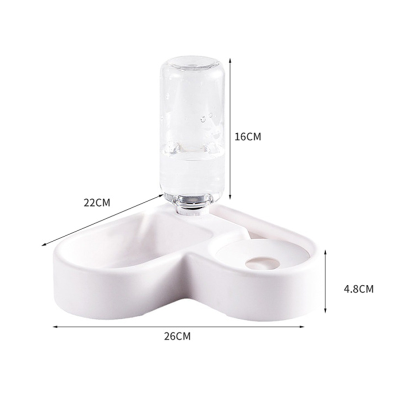 Love Multi-functional Pet Bowl Automatic Drinking and Feeding Basin Dual-use Multi-functional Drinking And Feeding