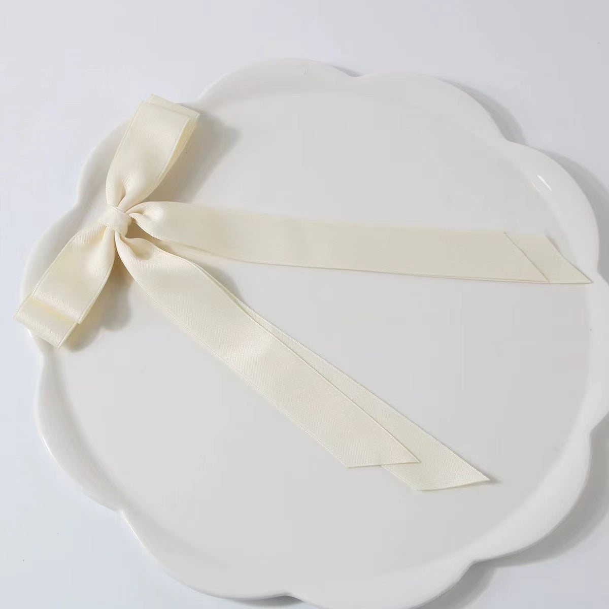 Satin double-layer ribbon bow hair clip for girls, high-end hair clip for daily or holiday hairstyle accessories