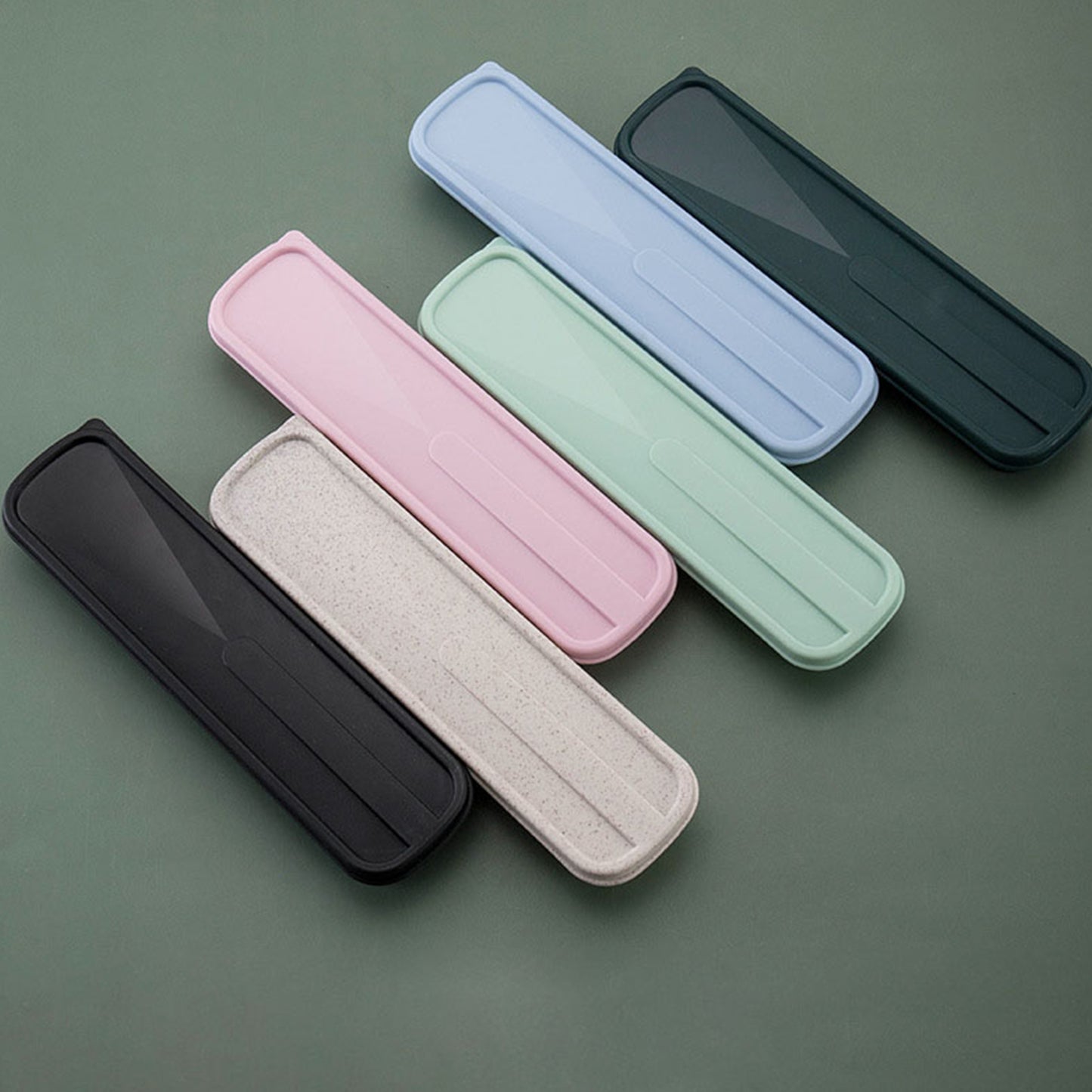 Drop-resistant Tableware Box, Portable Cutlery Case, Flip Cover Spoon Storage, Environmental Household Box