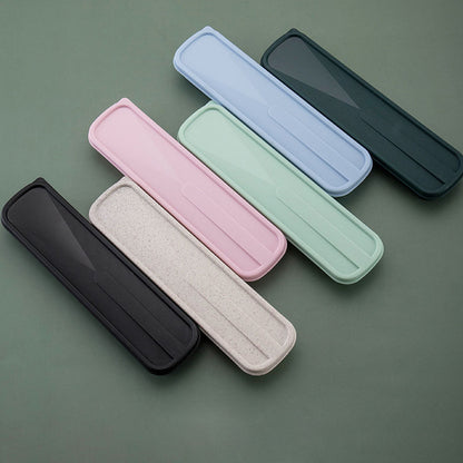 Drop-resistant Tableware Box, Portable Cutlery Case, Flip Cover Spoon Storage, Environmental Household Box