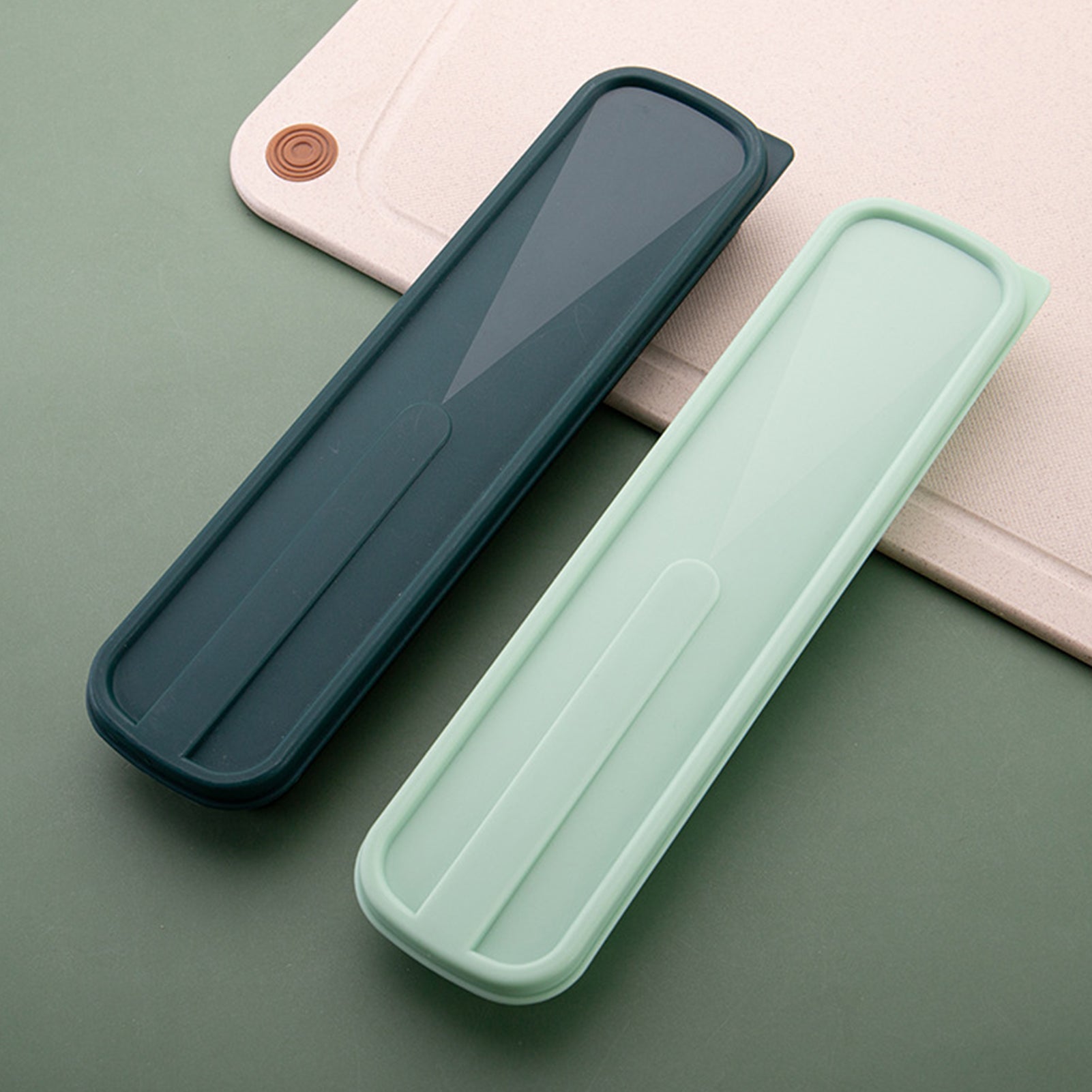 Drop-resistant Tableware Box, Portable Cutlery Case, Flip Cover Spoon Storage, Environmental Household Box