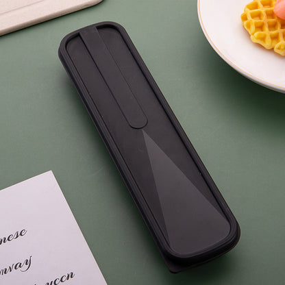 Drop-resistant Tableware Box, Portable Cutlery Case, Flip Cover Spoon Storage, Environmental Household Box