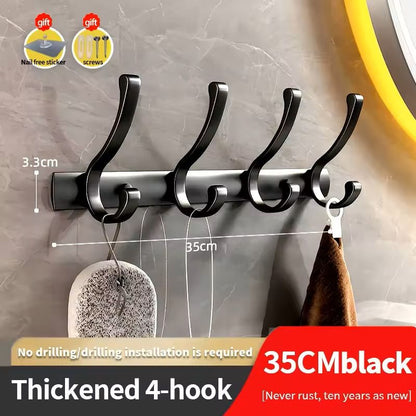 BlackGunGrey Wall Hook Organizer Shelf MultiPurpose Bathroom  Kitchen Storage Rack 3