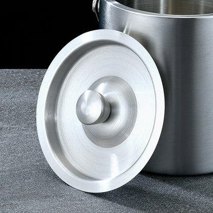 Double Wall Stainless Steel Ice Bucket Insulated Ice Bucket For Home Bar Ice Cube Container For Chi 4