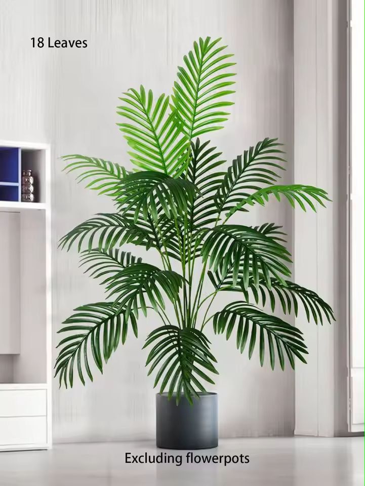 TropicLuxe 70–120 cm Artificial Palm Tree, Lush Plastic Turtle-Leaf Tropical Decor