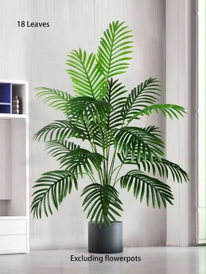 TropicLuxe 70–120 cm Artificial Palm Tree, Lush Plastic Turtle-Leaf Tropical Decor