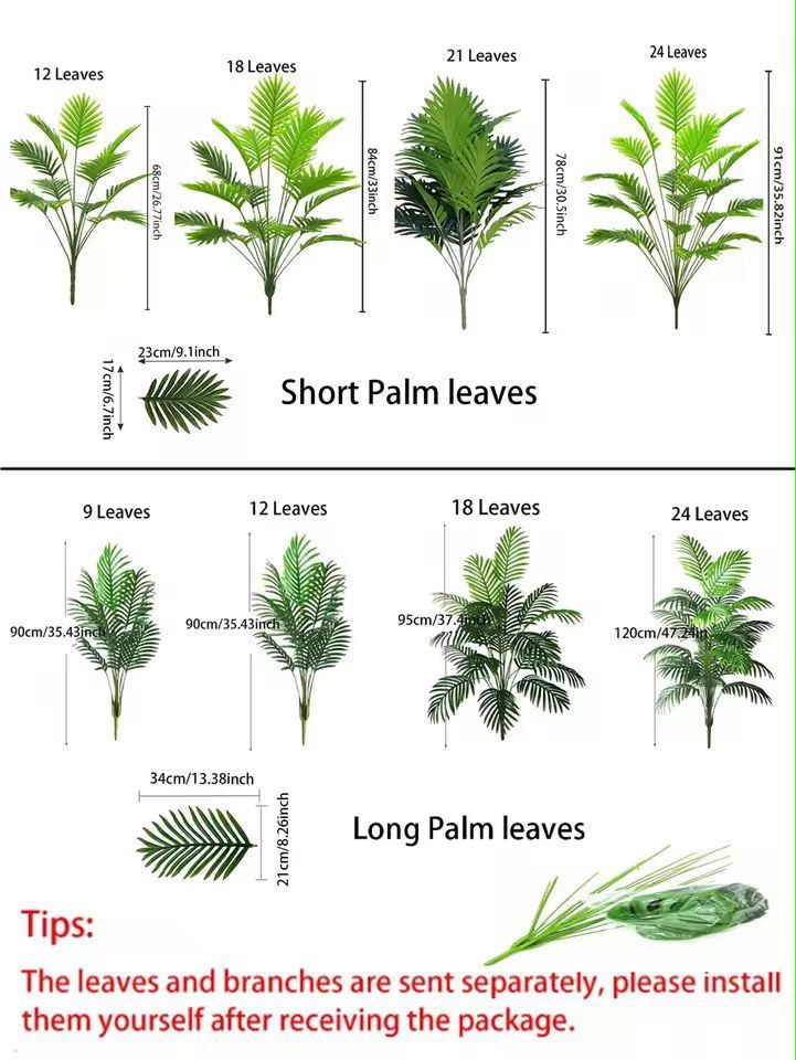 TropicLuxe 70120 Cm Artificial Palm Tree Lush Plastic TurtleLeaf Tropical Decor 4
