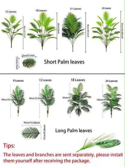 TropicLuxe 70120 Cm Artificial Palm Tree Lush Plastic TurtleLeaf Tropical Decor 4