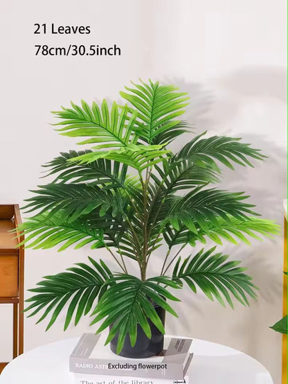TropicLuxe 70120 Cm Artificial Palm Tree Lush Plastic TurtleLeaf Tropical Decor 6