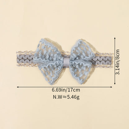 Newborn Turban Baby Lace Headband For Girls Soft Elastic Nylon Princess Hair Bands Toddler Headwear 2