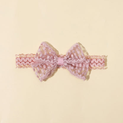Newborn Turban Baby Lace Headband For Girls Soft Elastic Nylon Princess Hair Bands Toddler Headwear 5
