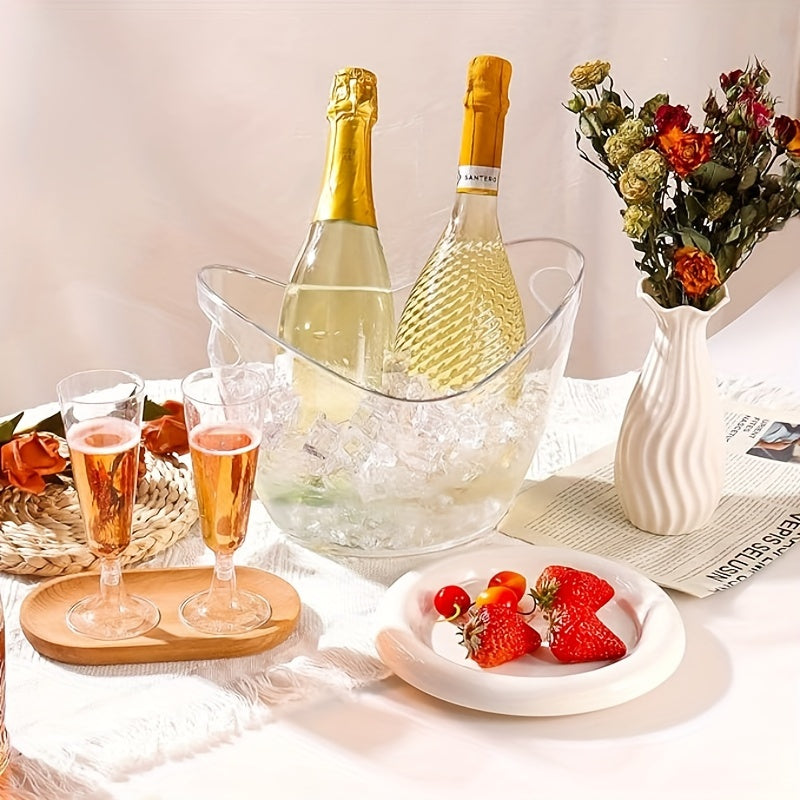 Elegant Acrylic Ice Bucket Transparent Beverage Cooler For Champagne Wine Beer Soda Perfect For Par 1