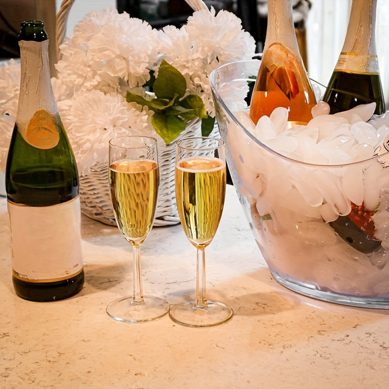Elegant Acrylic Ice Bucket Transparent Beverage Cooler For Champagne Wine Beer Soda Perfect For Par 3