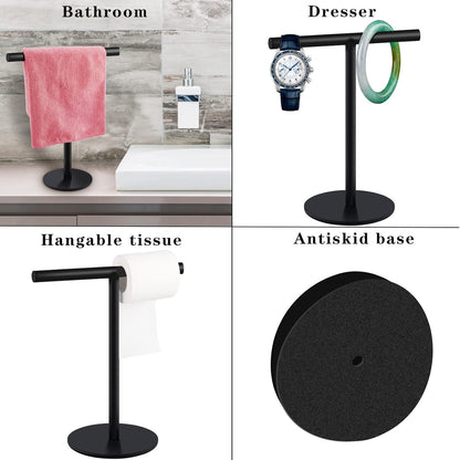Modern Hand Towel Holder TShape Standing Towel Rack Countertop Organizer For Bathroom Kitchen 4