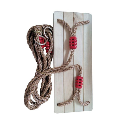 Pastoral Wooden Swing for Adults, Children, High-Quality Anti-Corrosion, Polished Four-Board Outdoor Indoor Wood Swing