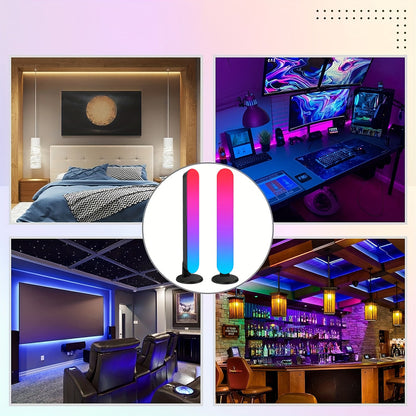 Upgraded RGB Music Rhythm Pickup Light USB Rechargeable Christmas Desktop Light Bar Desktop RGB Lig