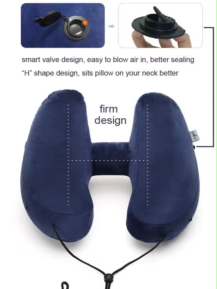 Ultimate Travel Hooded Inflatable UShape Neck Pillow 4