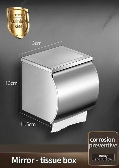 Stainless Steel WallMounted Paper Towel  Bathroom Roll Holder 5