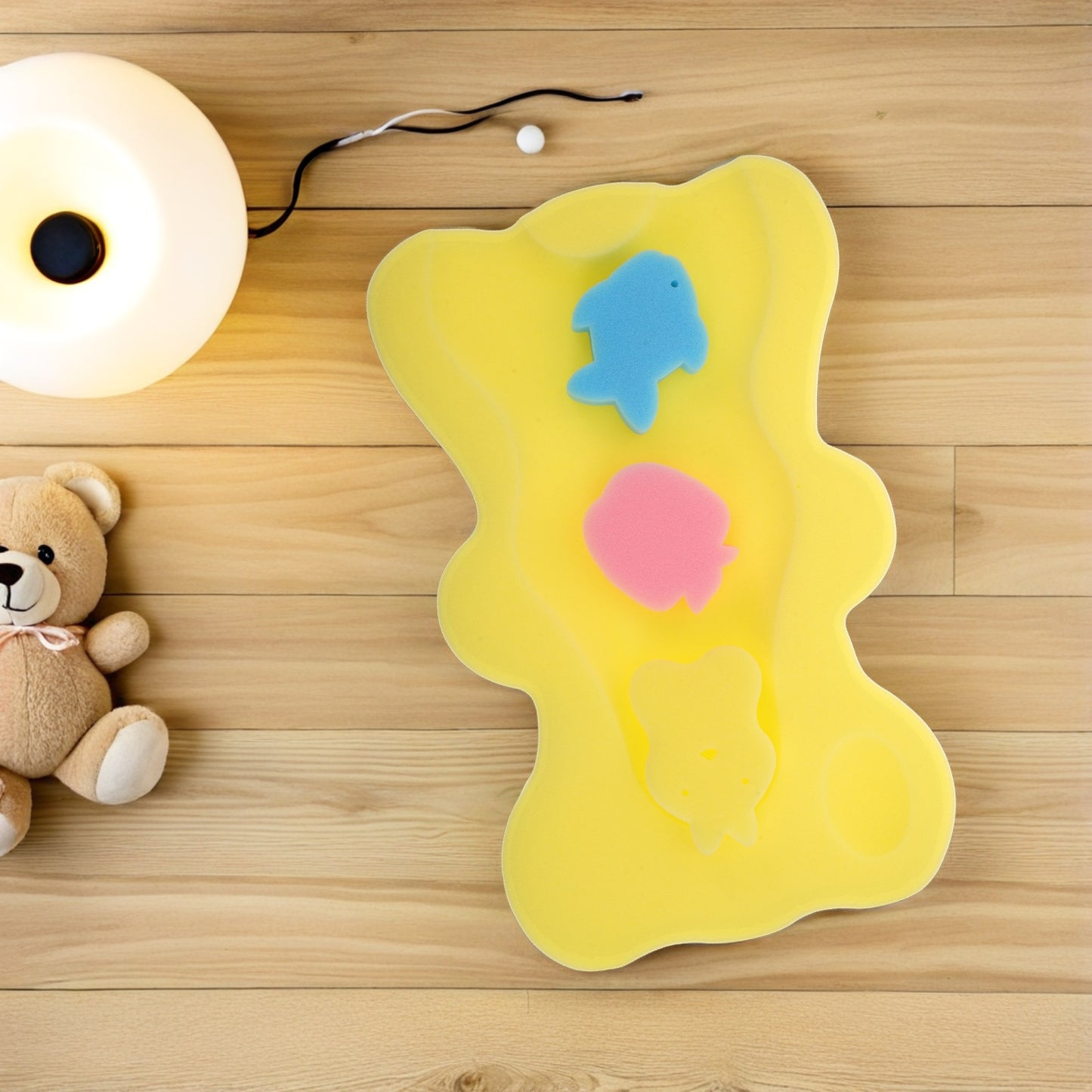 Non-Slip Infant Bath Support Mat Baby Bath Cushion Thick Newborn Sponge Pad, Soft Comfort Tub Cushion