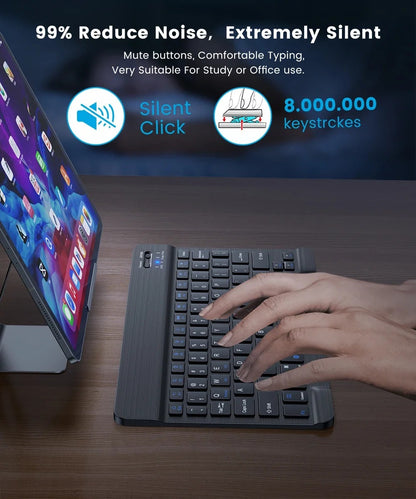 Portable Universal Bluetooth-Compatible Keyboard for Android iOS Windows Slim Wireless Keyboard