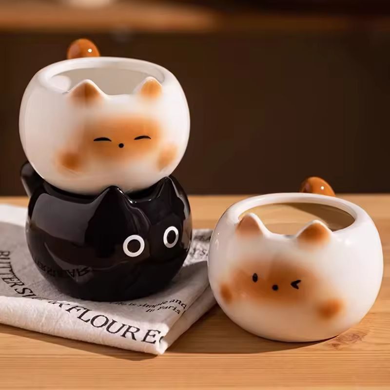 Siamese Cat Mug  Cute Ceramic Latte Cup  GiftReady Coffee Cup 1