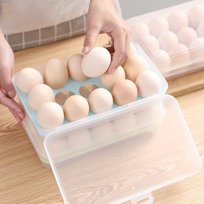 Large Capacity Egg Storage Container, Egg Fresh Storage Box for Fridge, Plastic Egg Holder for Refrigerator