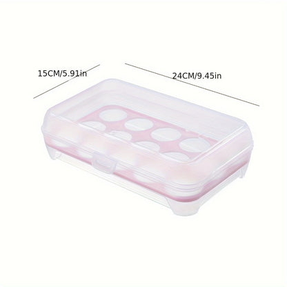 Large Capacity Egg Storage Container, Egg Fresh Storage Box for Fridge, Plastic Egg Holder for Refrigerator