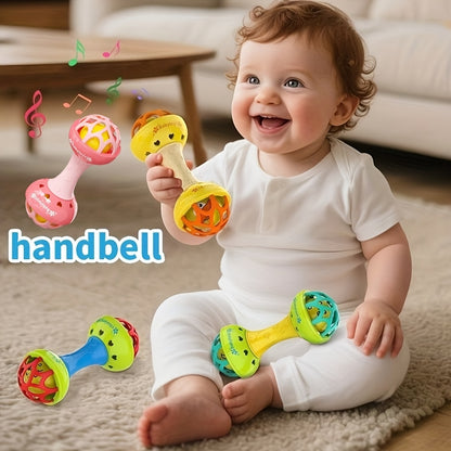Bright Eye Catching Baby Rattle Baby Double Headed Ringing Toy In Multiple Colors Christmas Gift 2