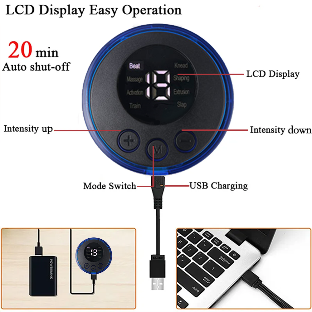 Abdominal Training Electric Body Slim Muscle Stimulator With USB Rechargeable Wireless Device 3