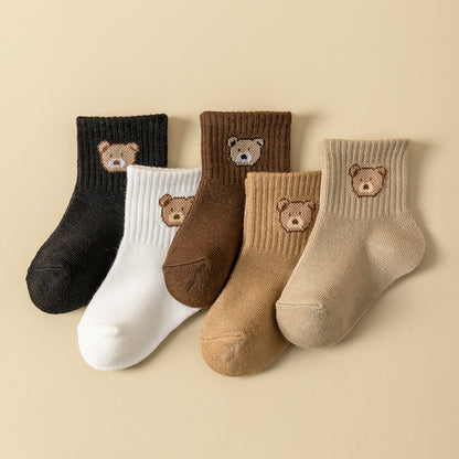 Cartoon Bear Pattern Baby Socks Comfortable AllSeason Toddler Footwear 1