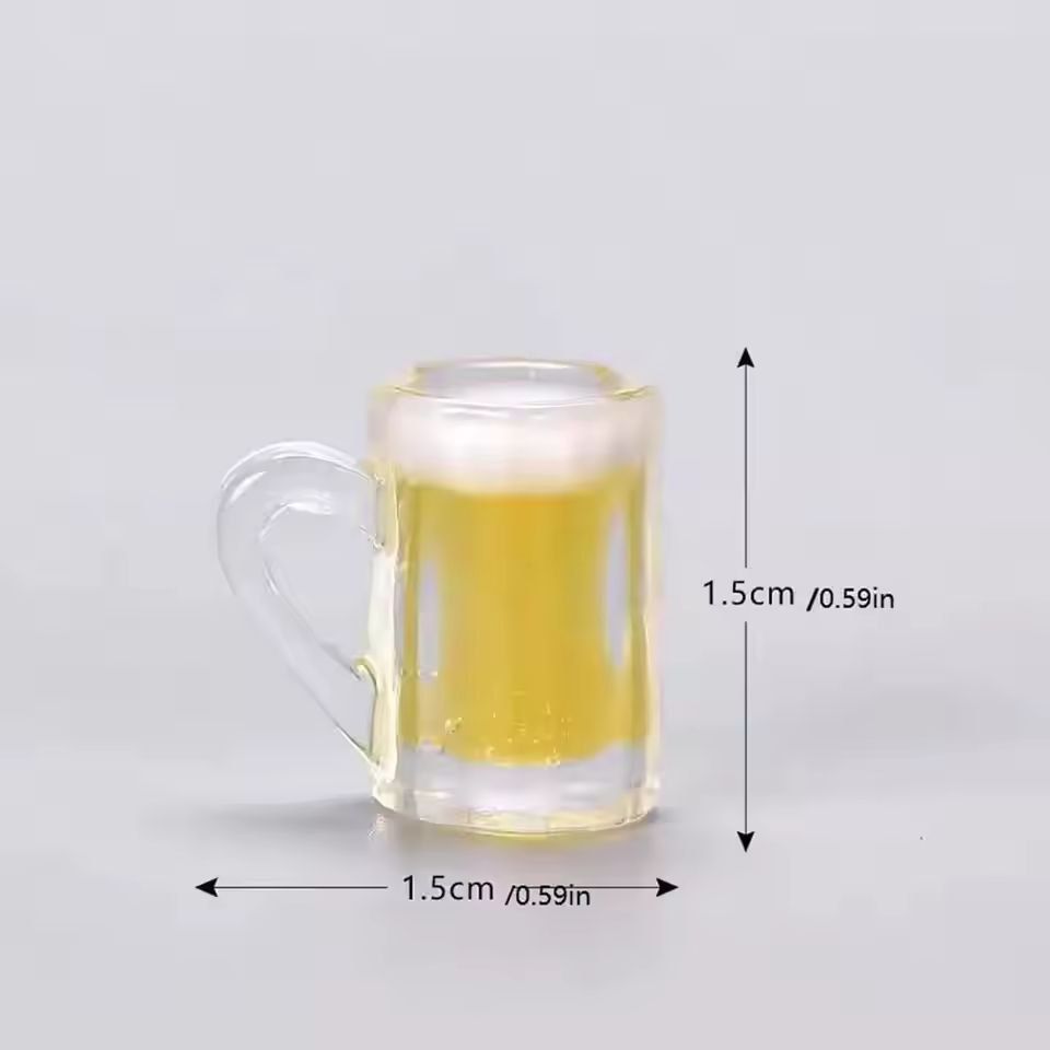 Mini Scale Dollhouse Beer Mug Set  Tiny Kitchen Cup Accessories 510 Pcs 2
