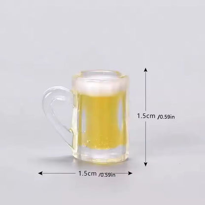 Mini Scale Dollhouse Beer Mug Set  Tiny Kitchen Cup Accessories 510 Pcs 2