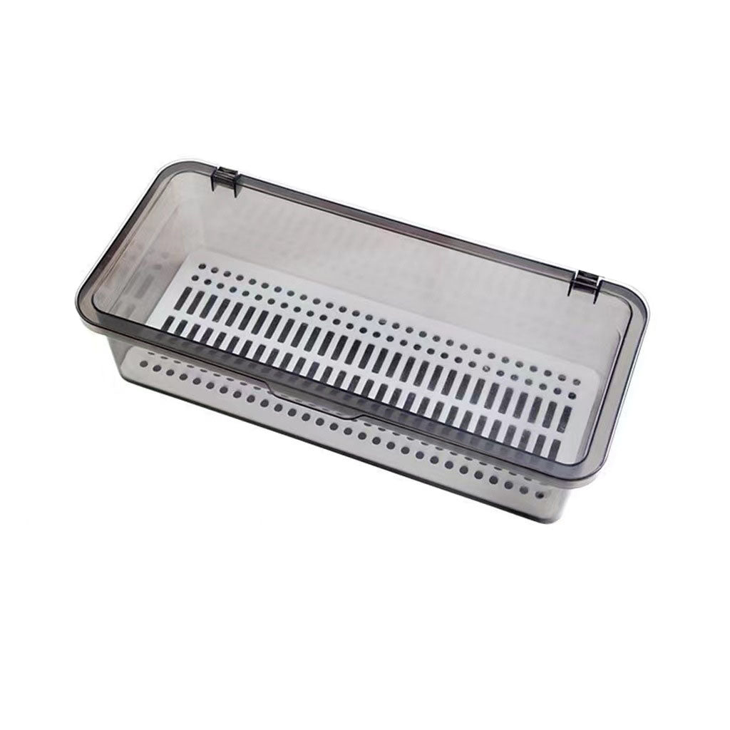 Tableware Storage Box Drain Chopsticks Tube Household Dustproof Spoon Holder With Lid 7