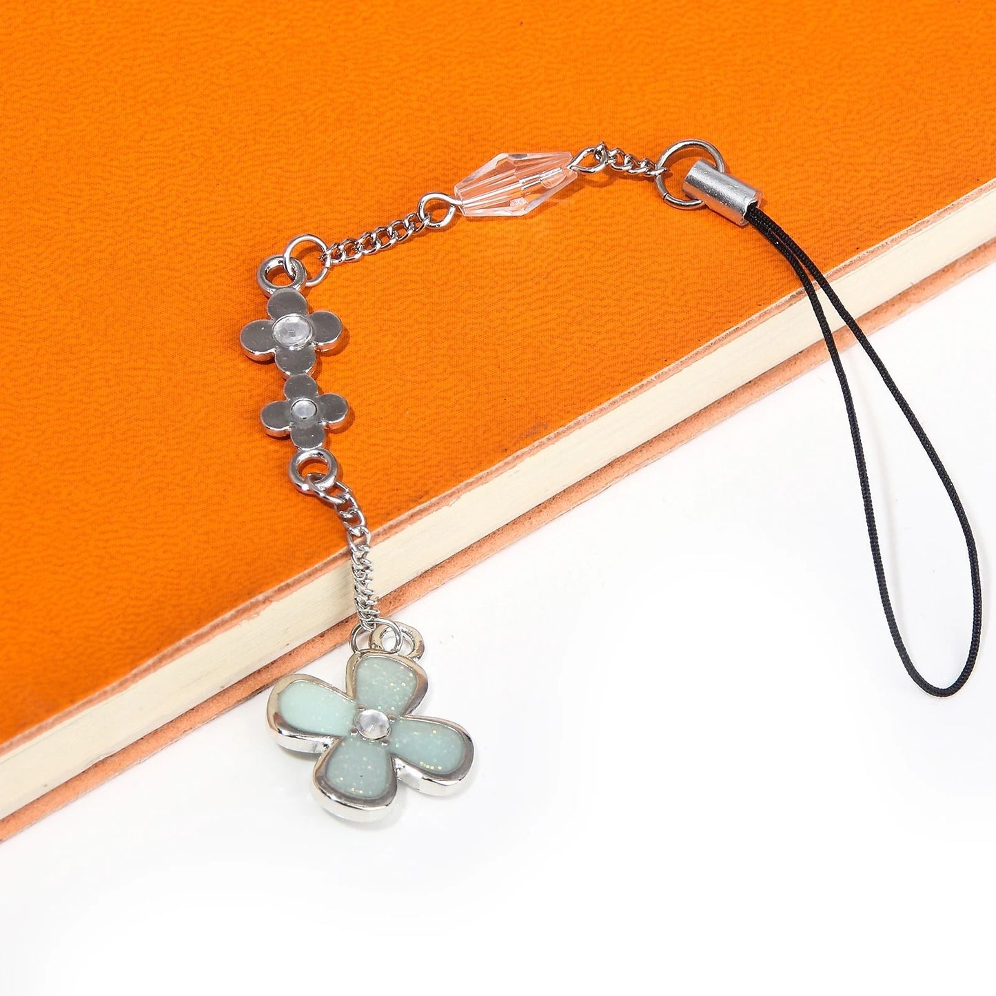 Flower Pendant Phone Charm With Chain Strap 3