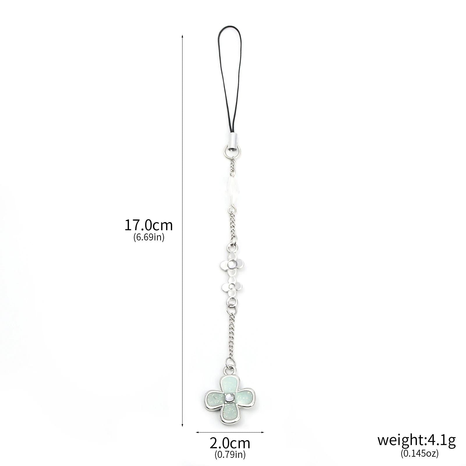 Flower Pendant Phone Charm With Chain Strap 6