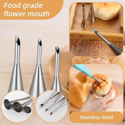 Stainless Steel Puff Pastry Piping Nozzle Set 2