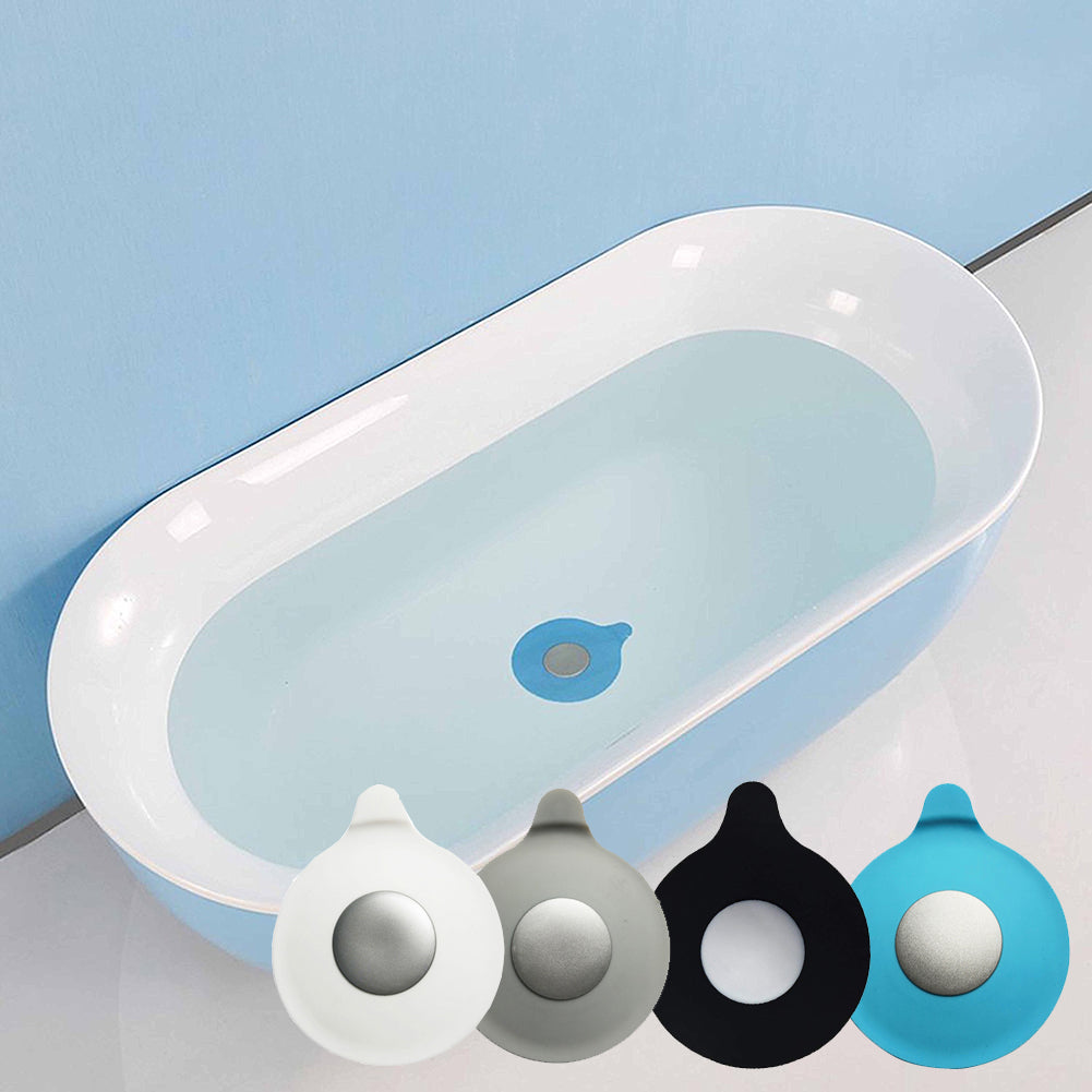 Silicone Water Stopper Pack, Drain Plug Cover Water-drop Design for Bathtubs, Laundry, Kitchen