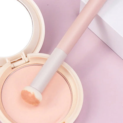 Concealer brush small sponge, pink handle beauty tool, highlight brush for acne and blemish coverage