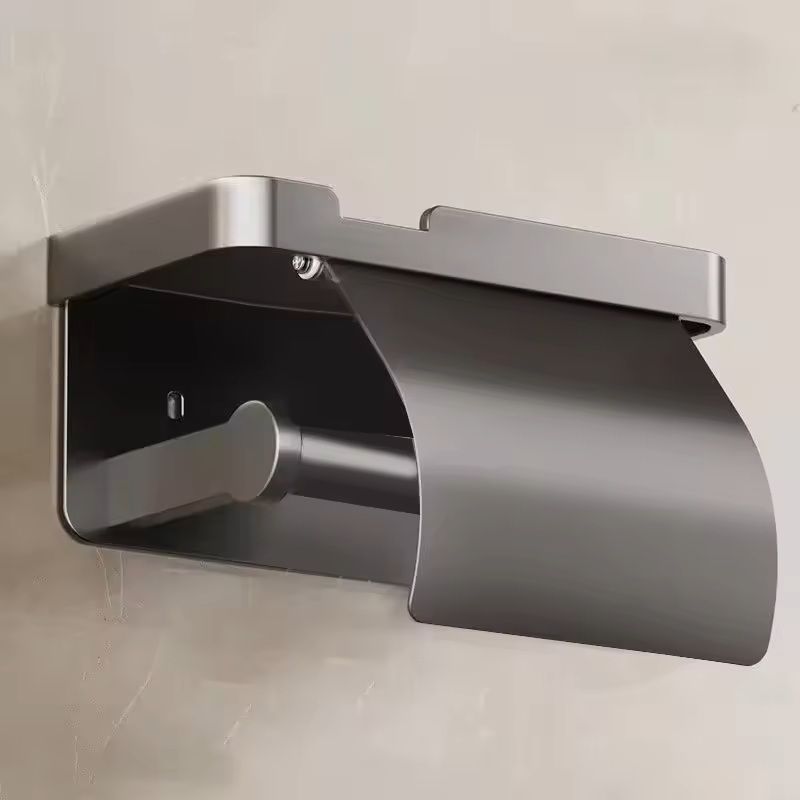 Stainless Alloy NoDrill WallMounted Toilet Paper  Tissue Holder Rack 13