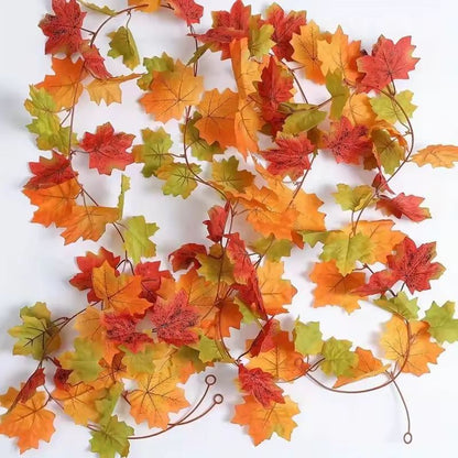 Rustic Autumn Maple Leaf Garland  Artificial Maple Vine For Home Wedding  Seasonal Decor 2
