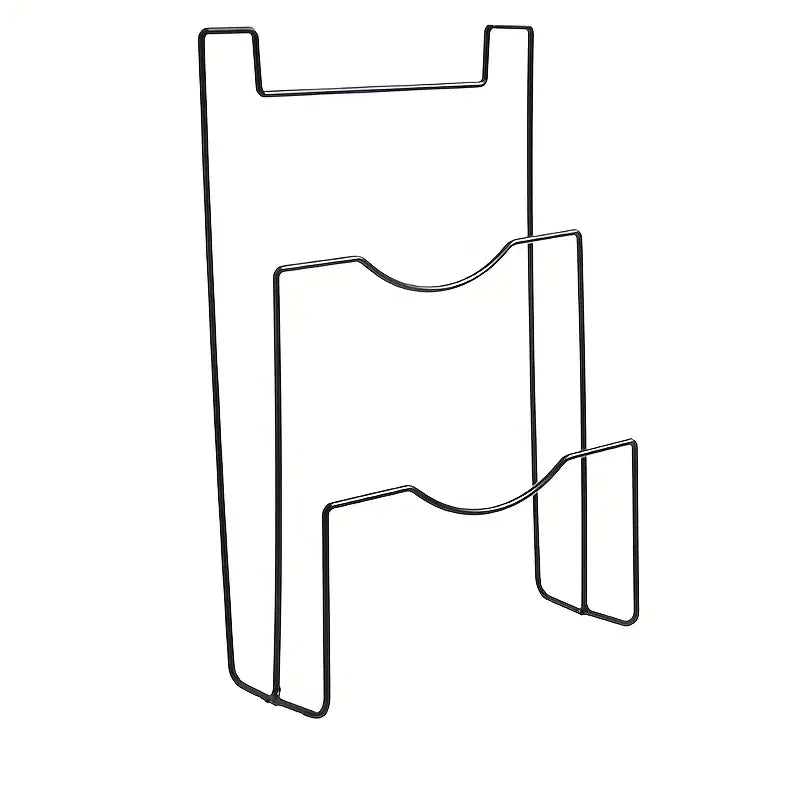 Non Perforated Pot Lid Rack Wall Mounted Iron Rack For Kitchen Multilayer Storage Organizer 4