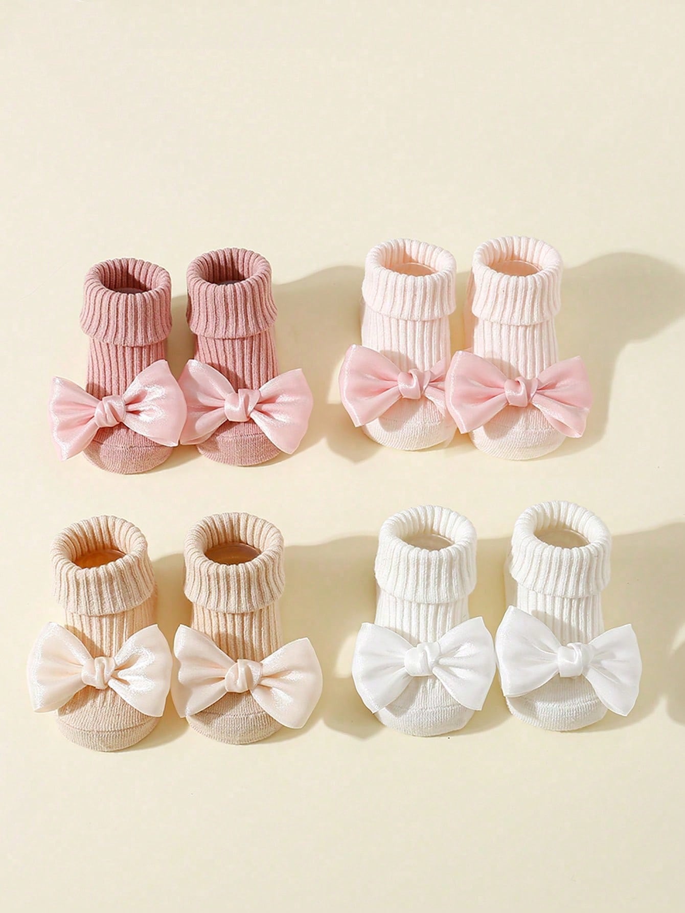 Cute Ankle Socks For Infants Girls Toddler Socks With Bows Soft Cotton AntiSlip Newborn Baby Socks 5