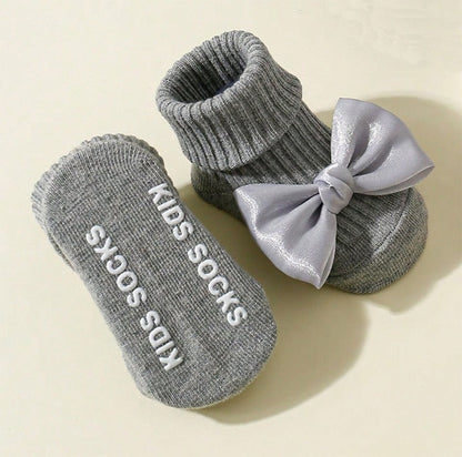 Cute Ankle Socks For Infants Girls Toddler Socks With Bows Soft Cotton AntiSlip Newborn Baby Socks 3