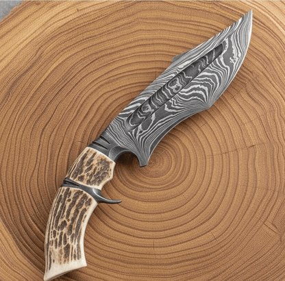 Buy Copper Damascus Hunting Bowie Knife