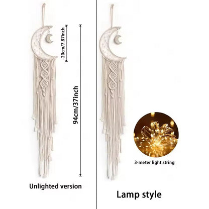 Boho Glow Dreamcatcher Wall Lamp  Woven Bohemian Wall Hanging 5